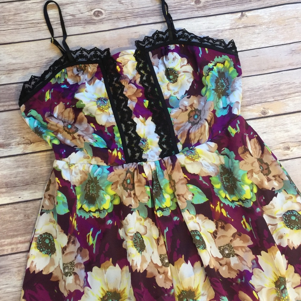 Purple Floral Lace Silky Smooth